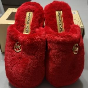 Michael Kors Faux-Fur Jet Set MK Slide Women Slippers